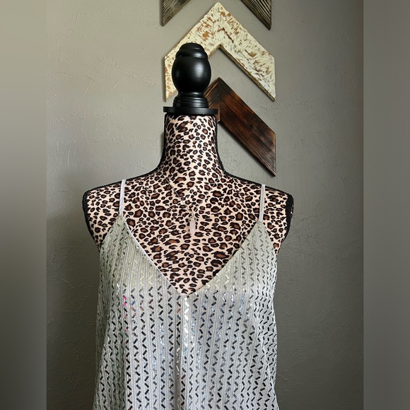 Shimmy Shimmy Slip Dress (Silver) - Small - Picture 3 of 13